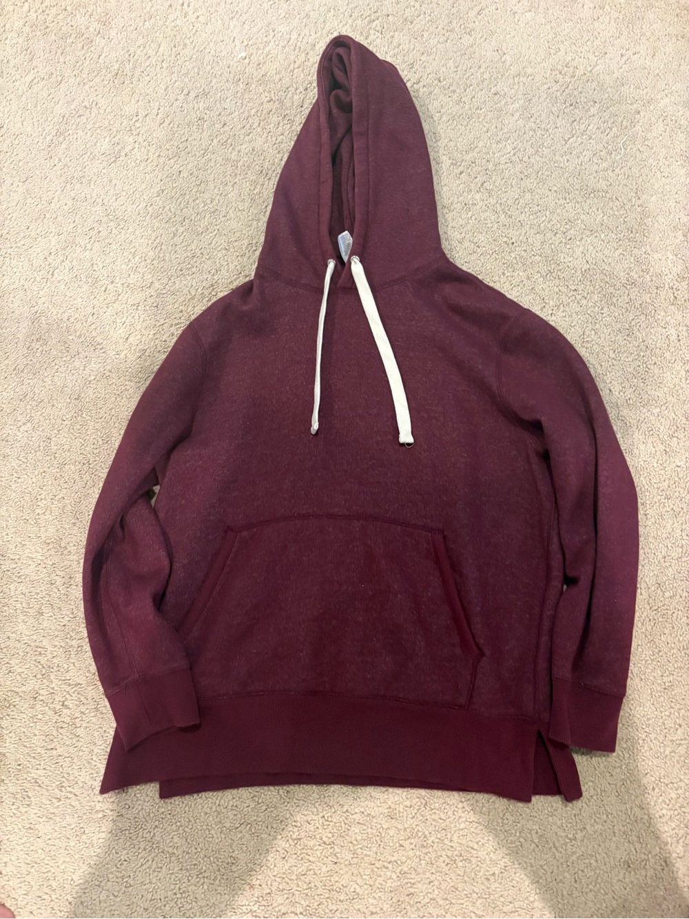 Women's Maroon Hooded Pullover Sweatshirt